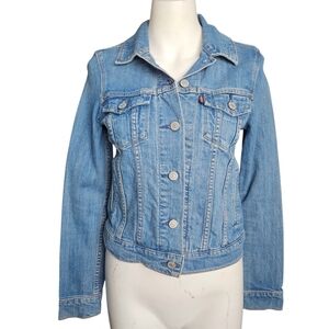 Levi Strauss Women’s Blue Denim‎ Trucker Jacket Casual Vintage Western XS